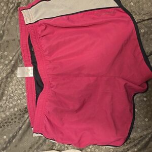 Pink workout shorts